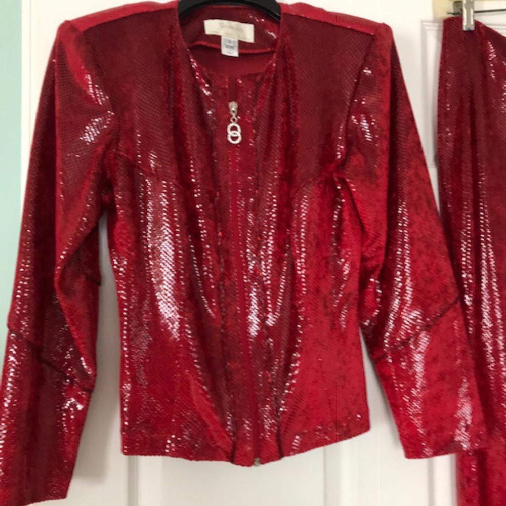 Silk Snakeskin Pant Suit